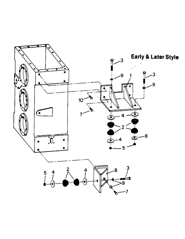 Схема запчастей Case IH PT225 - (04-64) - TRANSFER CASE MOUNTING (04) - Drive Train