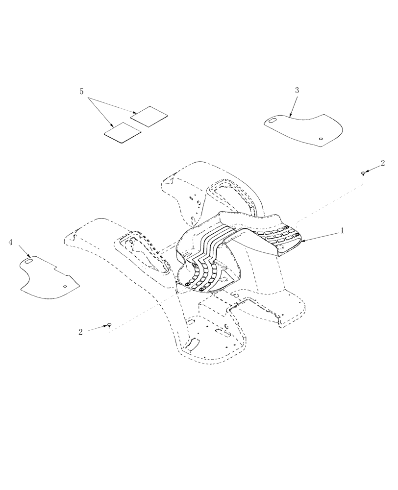 Схема запчастей Case IH D25 - (07P01) - FLOOR MATS (03) - TRANSMISSION