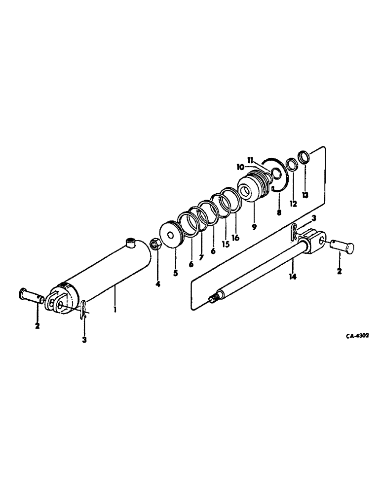 Схема запчастей Case IH 645 - (L-02) - HYDRAULIC CYLINDERS, HYDRAULIC CYLINDER, IH, 3.5 X 8 DOUBLE ACTING 