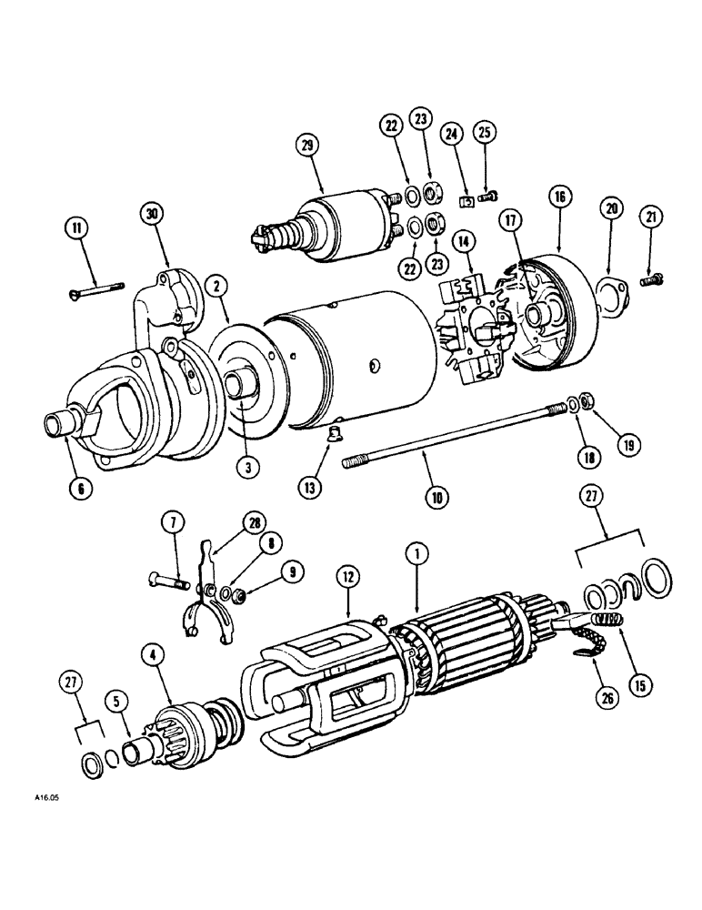 Схема запчастей Case IH 2120 - (4-06) - STARTER MOTOR (04) - ELECTRICAL SYSTEMS