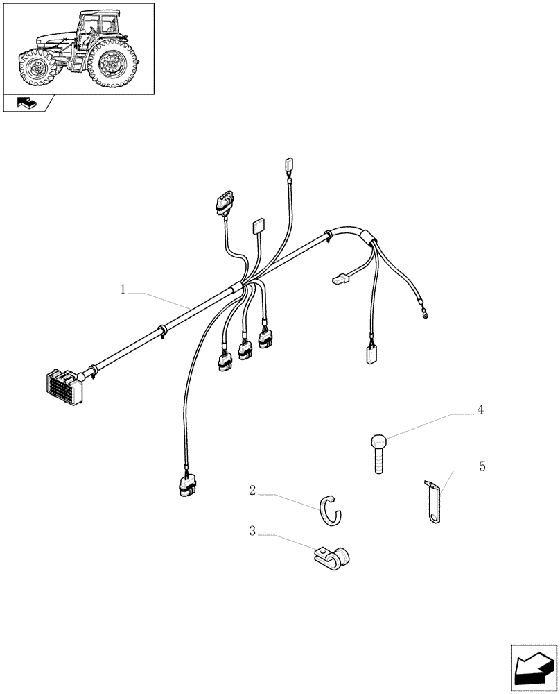 Схема запчастей Case IH FARMALL 95U - (1.75.4[03]) - TRANSMISSION HARNESS (06) - ELECTRICAL SYSTEMS