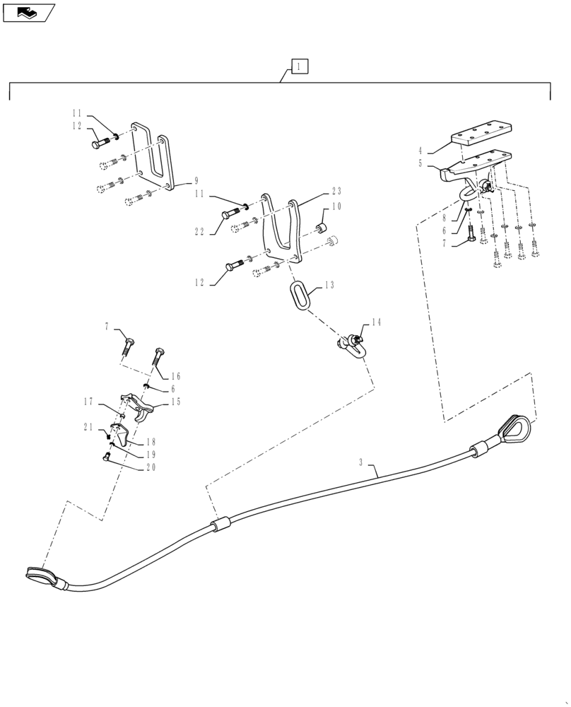 Схема запчастей Case IH STEIGER 350 - (88.037.05) - DIA KIT, ADDITIONAL PRODUCTS - FRONT TOW CABLE KIT (88) - ACCESSORIES