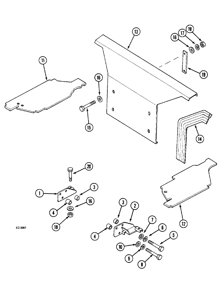 Схема запчастей Case IH 2120 - (9-040) - OPERATORS COMPARTMENT COVERING (09) - CHASSIS/ATTACHMENTS