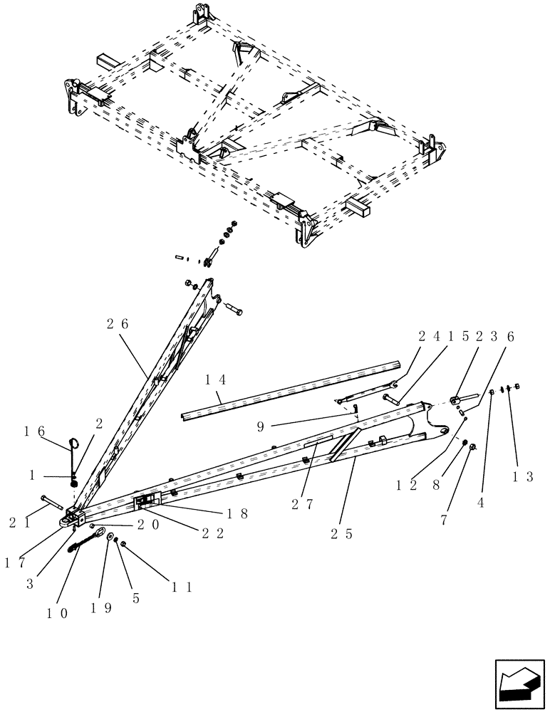 Схема запчастей Case IH PTX300 - (1.010.1) - HITCH ASSEMBLY (12) - FRAME