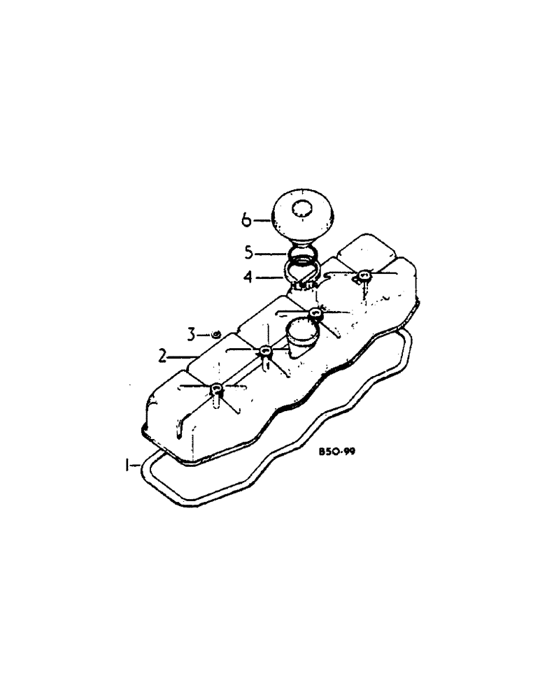 Схема запчастей Case IH 684 - (12-33) - POWER, VALVE COVER AND BREATHER Power