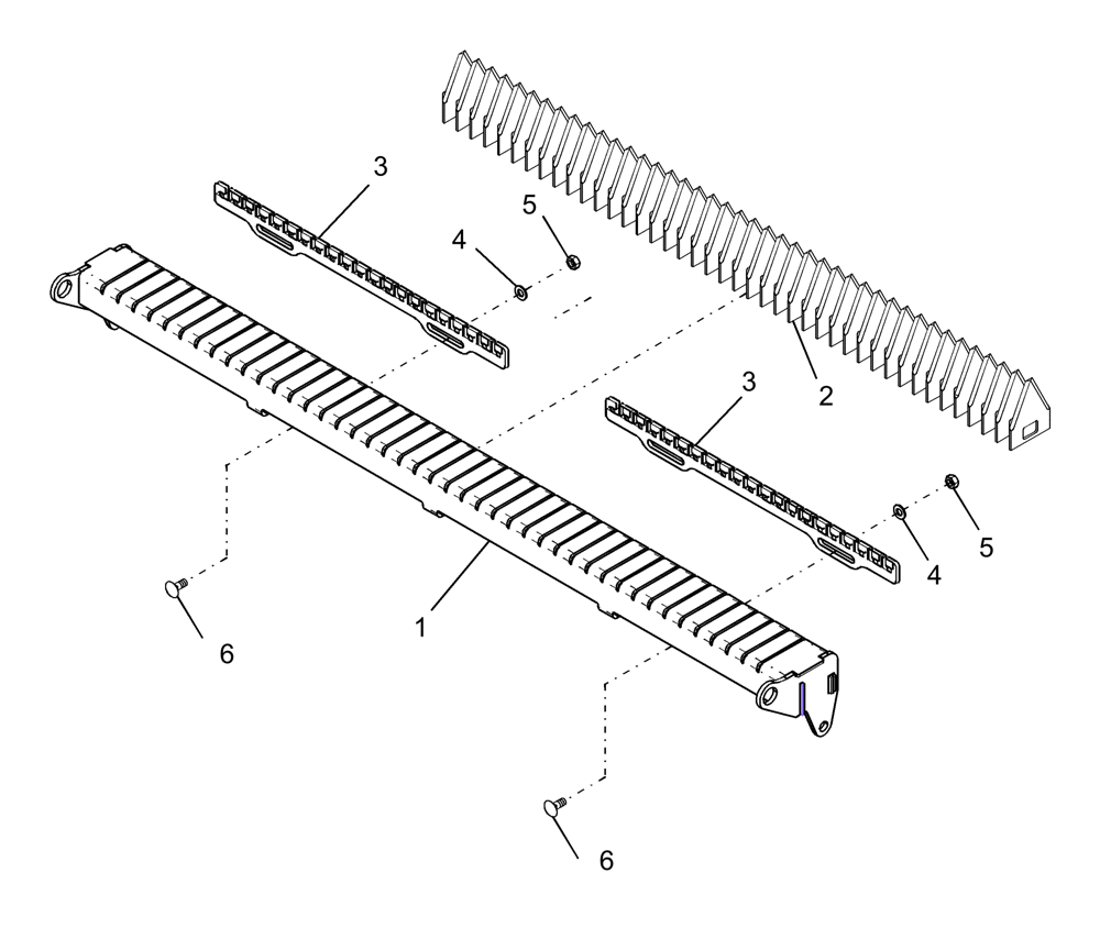 Схема запчастей Case IH AFX8010 - (K.64.C.55) - FRAME, KNIFE K - Crop Processing