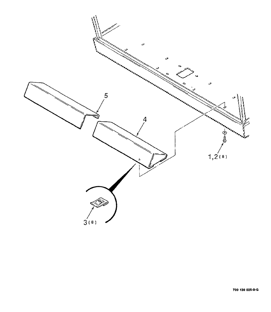 Схема запчастей Case IH 8840 - (07-026) - CAB FOOT SUPPORT ASSEMBLIES (90) - PLATFORM, CAB, BODYWORK AND DECALS