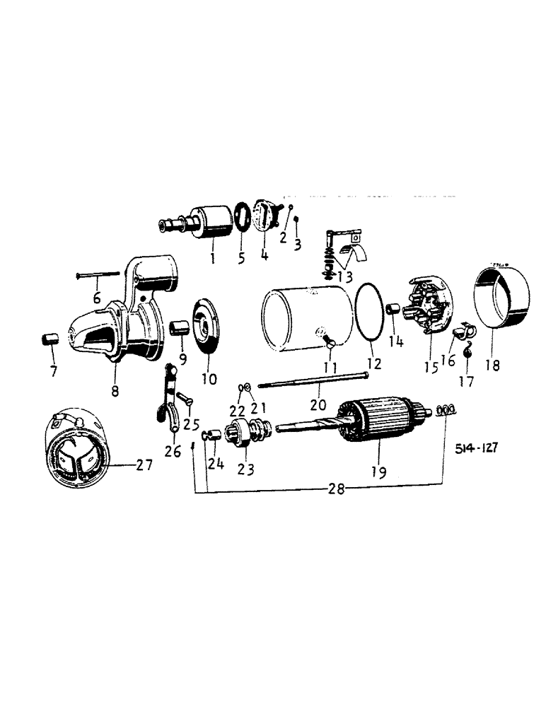 Схема запчастей Case IH 784 - (08-06) - ELECTRICAL, CRANKING MOTOR, BOSCH (06) - ELECTRICAL