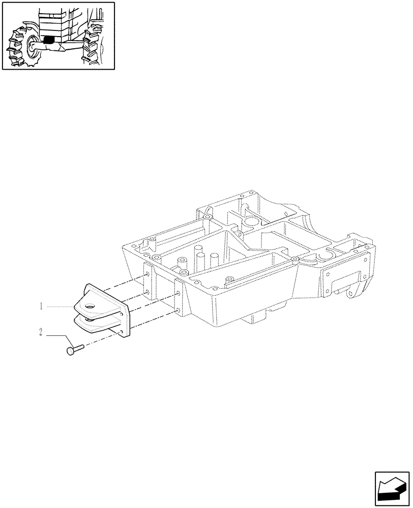 Схема запчастей Case IH MXM130 - (1.89.2) - (VAR.892) PULL HOOK (09) - IMPLEMENT LIFT