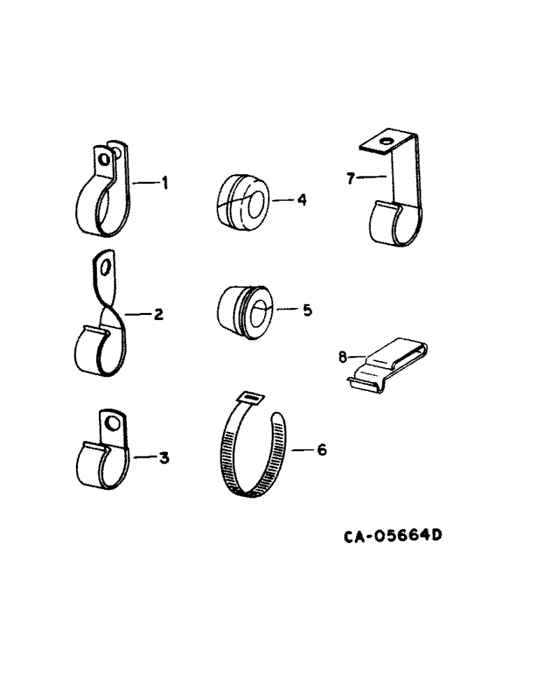 Схема запчастей Case IH 1420 - (08-01) - ELECTRICAL, CLIPS, GROMMETS AND STRAPS (06) - ELECTRICAL