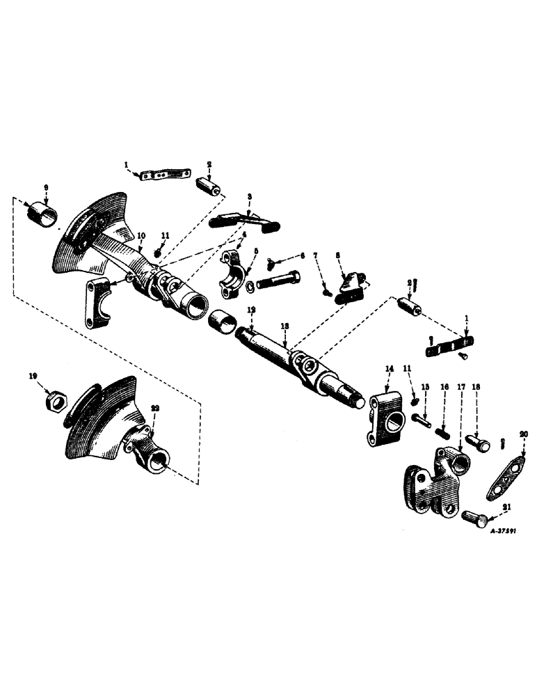 Схема запчастей Case IH SUPER C - (149) - HYDRAULIC SYSTEM, TOUCH-CONTROL ROCKSHAFT, 3-ARM ROCKSHAFT ARMS, BEARINGS, OPERATING LINK & BRACE (07) - HYDRAULIC SYSTEM