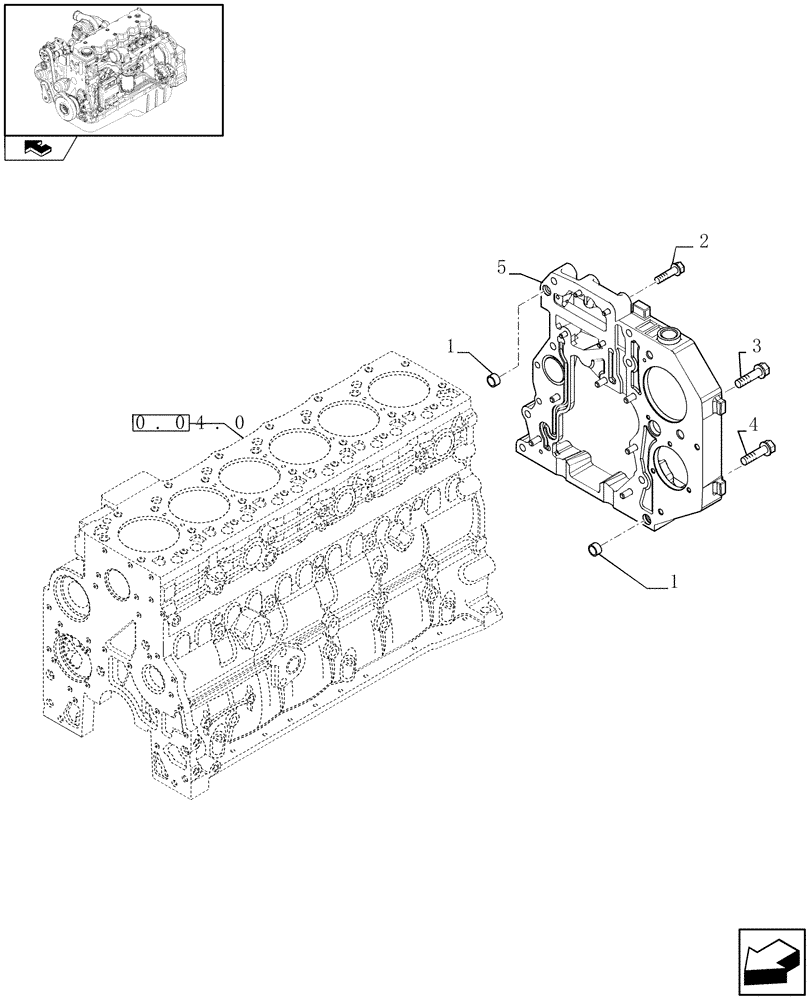 Схема запчастей Case IH F4HE9687G J101 - (0.04.3[01]) - CRANKCASE COVERS (2854978) 