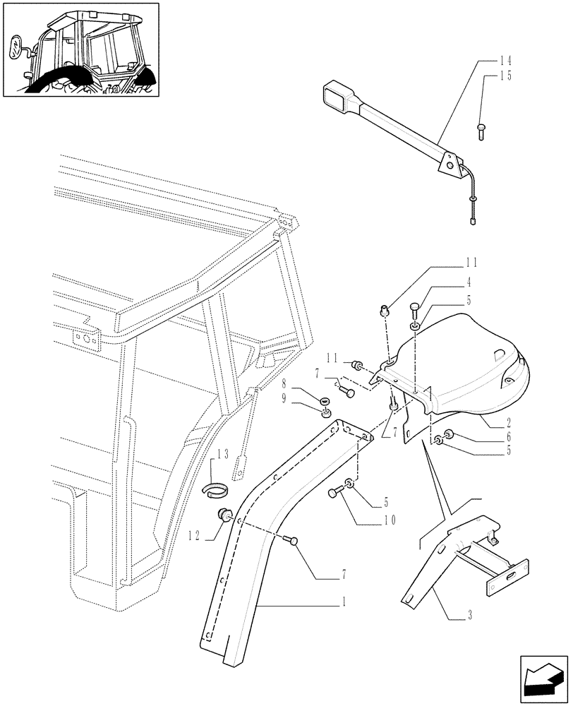 Схема запчастей Case IH MXM175 - (1.92.5) - REAR FENDERS (10) - OPERATORS PLATFORM/CAB