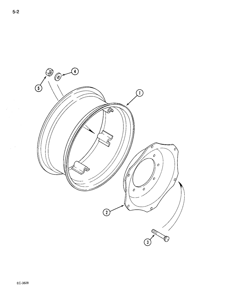 Схема запчастей Case IH 95-SERIES - (5-2) - FRONT WHEELS, CAN - AM, MFD AXLE (05) - STEERING