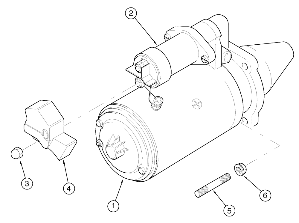 Схема запчастей Case IH CX60 - (04-14) - STARTER MOTOR (04) - ELECTRICAL SYSTEMS