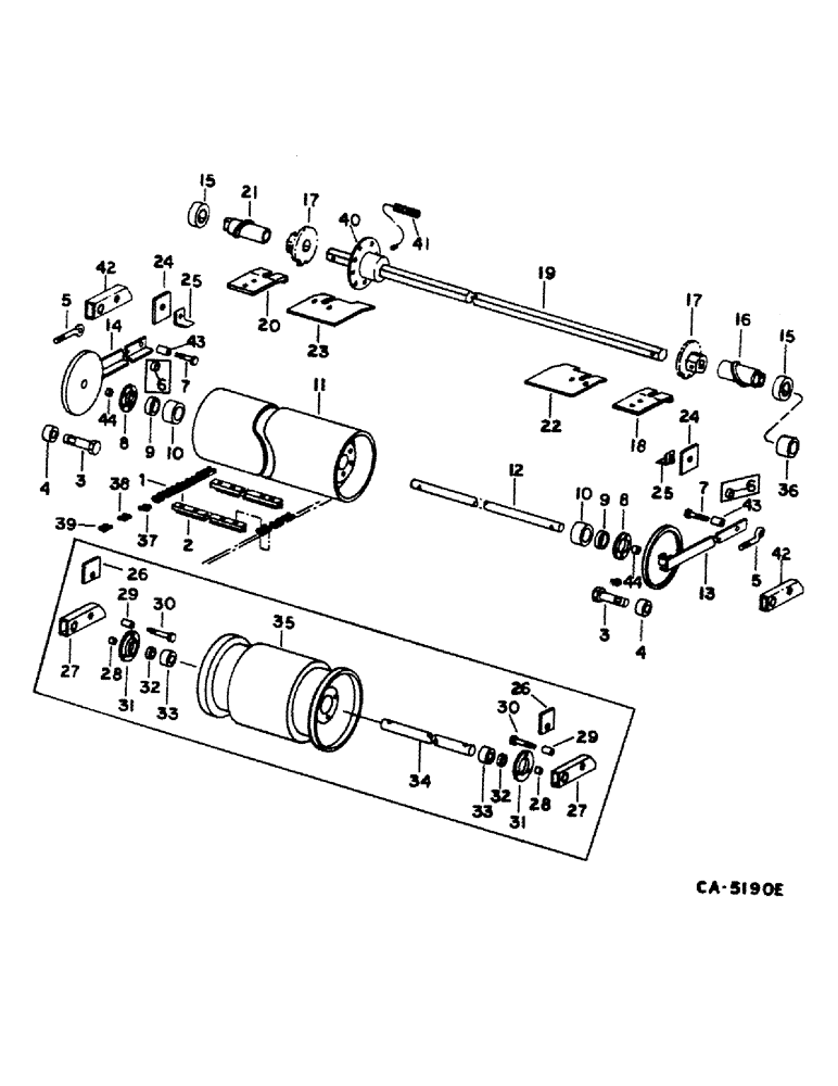 Схема запчастей Case IH 1440 - (33-04) - FEEDER, FEEDER CONVEYOR (13) - FEEDER