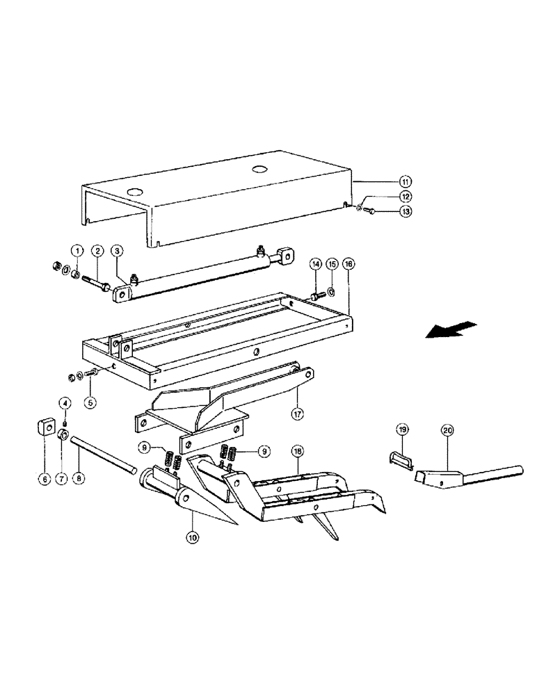 Схема запчастей Case IH 110 - (043) - BALE EJECTOR (VAR.9048) (12) - BALER HOUSING