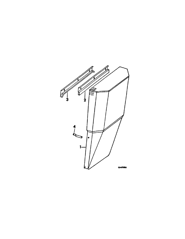 Схема запчастей Case IH 234 - (H-11[1]) - RADIATOR AIR SCOOP ATTACHMENT FARMALL 666, 766, 966 AND 1066 TRACTORS (88) - ACCESSORIES