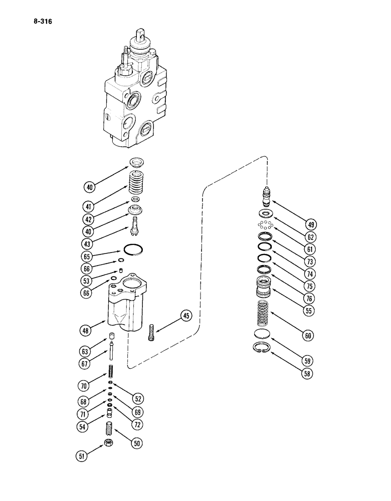 Схема запчастей Case IH 4994 - (8-316) - REMOTE VALVE BODY ASSEMBLY, TWO CIRCUIT & ADD ON FOR THIRD & FOURTH CIRCUIT W/O LOAD CHECK (CONTD) (08) - HYDRAULICS