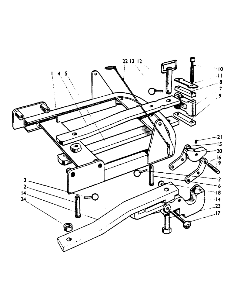 Схема запчастей Case IH 880 - (58) - 907882 SWINGING DRAWBAR, U434, 907881 SWINGING DRAWBAR, U433, 850 AND 880 STANDARD WIDTH MODELS Drawbars & Hitches