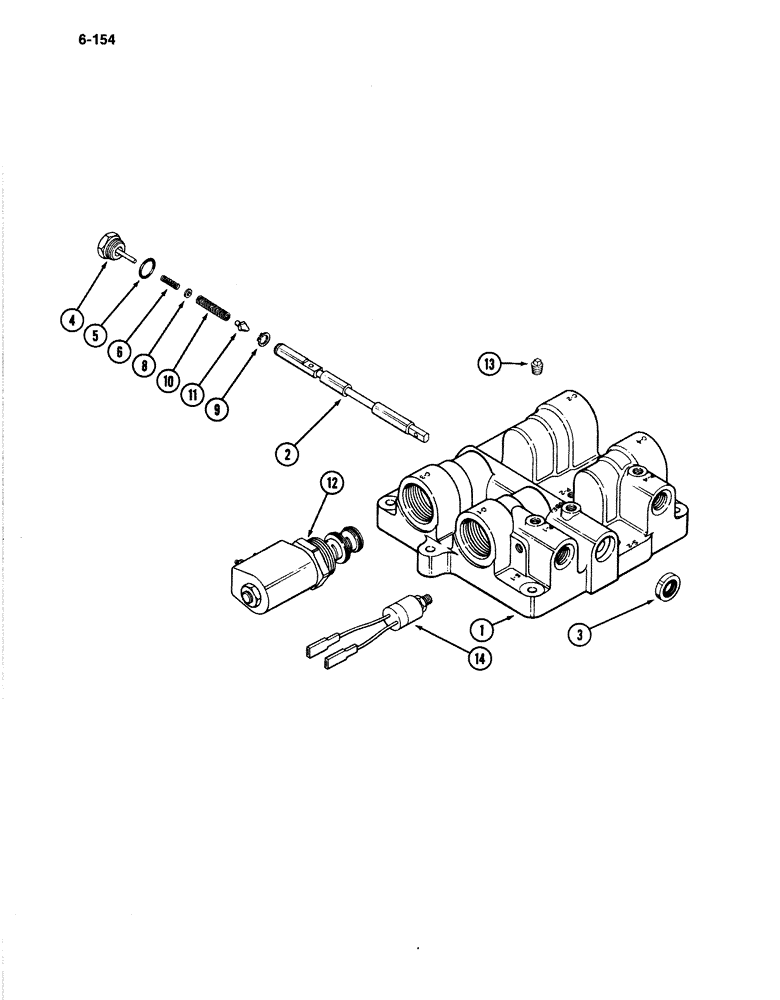 Схема запчастей Case IH 4894 - (6-154) - HYDRAULIC MANIFOLD ELECTRIC SHIFT (06) - POWER TRAIN