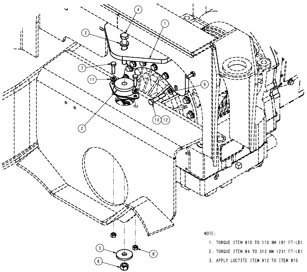 Схема запчастей Case IH TITAN 3020 - (03-013) - TRANSMISSION MOUNTING (03) - TRANSMISSION