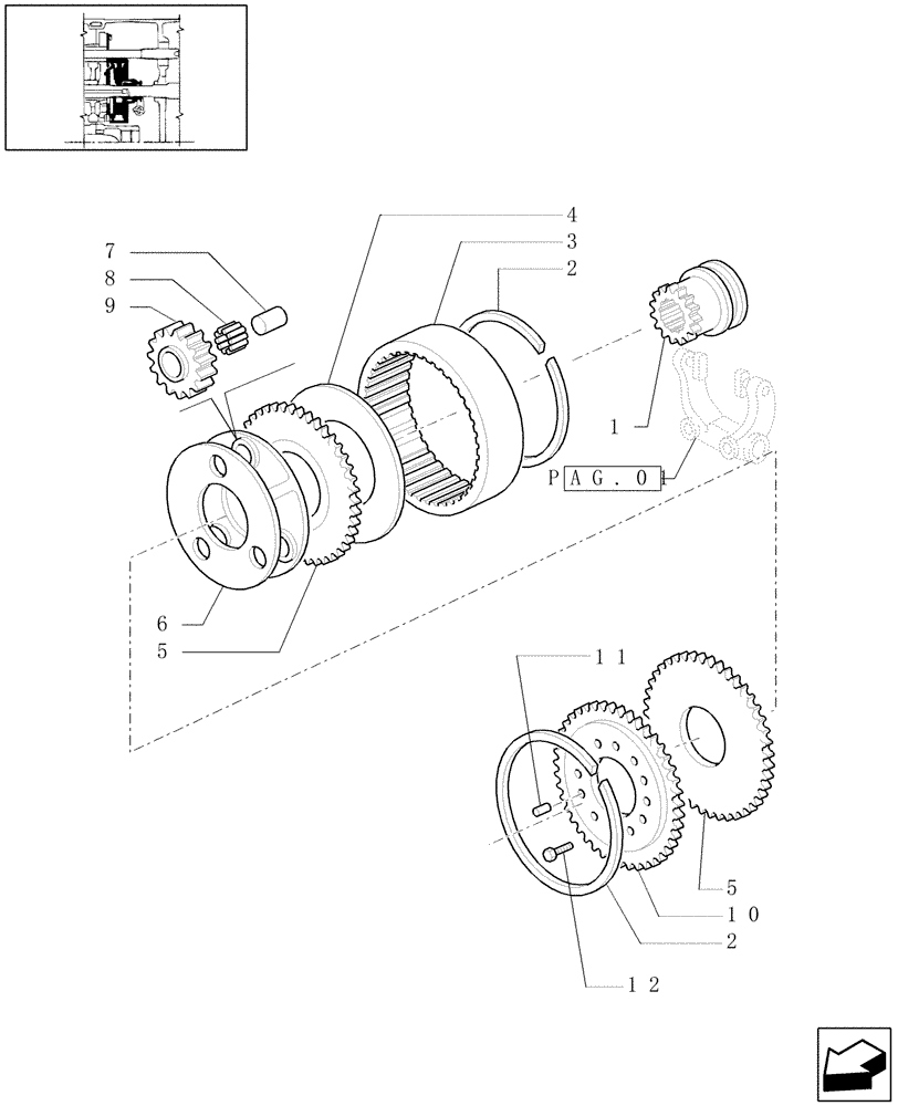 Схема запчастей Case IH PUMA 180 - (1.32.3[02]) - (VAR.146) SUPP. GEAR REDUCTION UNIT FOR FULL POWER SHIFT - REDUCTION UNIT CONTROLS (03) - TRANSMISSION