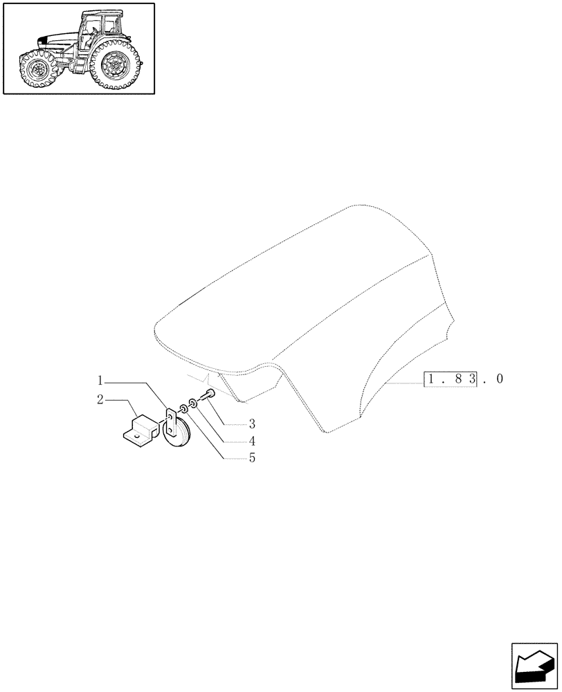 Схема запчастей Case IH MAXXUM 110 - (1.75.0[13]) - SIGNAL HORN AND RELATED PARTS (06) - ELECTRICAL SYSTEMS