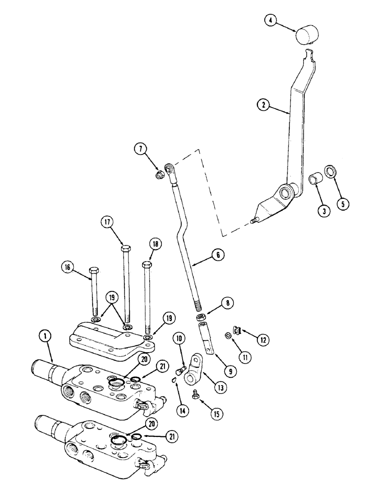 Схема запчастей Case IH 1294 - (8-248) - SECOND REMOTE VALVE, TRACTORS WITH CAB, NOT NORTH AMERICA (08) - HYDRAULICS