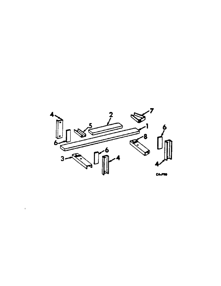 Схема запчастей Case IH 615 - (14-06) - SUSPENSION, GUIDE WHEEL AXLE COUNTER WEIGHTS Suspension