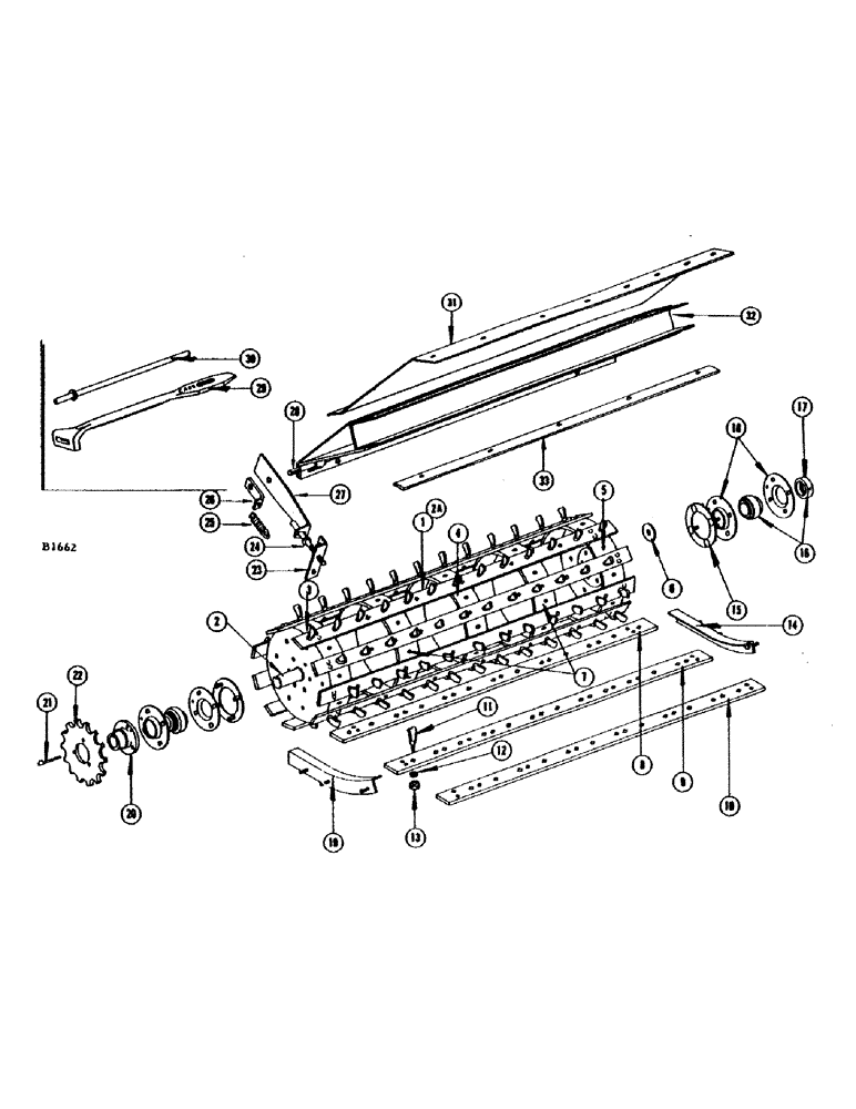 Схема запчастей Case IH 660 - (094) - SPIKE TOOTH CYLINDER 