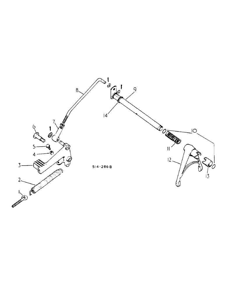 Схема запчастей Case IH 278 - (07-032) - DIFFERENTIAL LOCK, MACHINES NOT FITTED W/CAB (04) - Drive Train