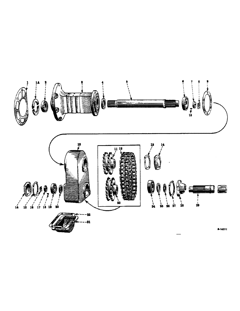 Схема запчастей Case IH 300 - (237) - CHASSIS, REAR AXLE, FOR HI-CLEAR TRACTORS (12) - CHASSIS