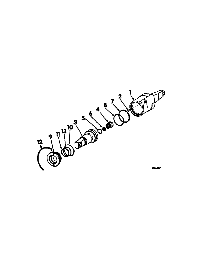 Схема запчастей Case IH HYDRO 100 - (07-22) - DRIVE TRAIN, MOTOR SERVO CYLINDER, 966 AND 1066 HYDROSTATIC DRIVE AND HYDRO 100 TRACTORS (04) - Drive Train