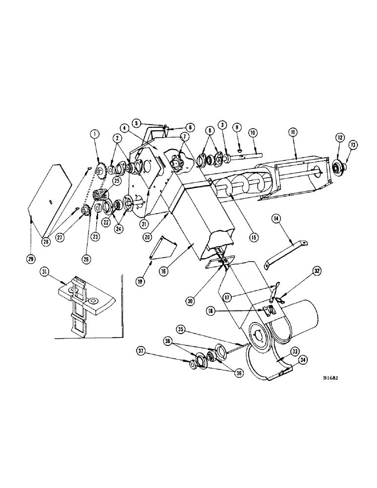 Схема запчастей Case IH 400 - (076) - TAILINGS ELEVATOR (66) - THRESHING