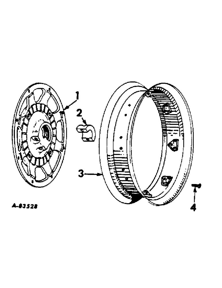 Схема запчастей Case IH 504 - (203[A]) - WHEELS, REAR WHEELS FARMALL TRACTORS WITH 42 INCH RIMS (11) - WHEELS