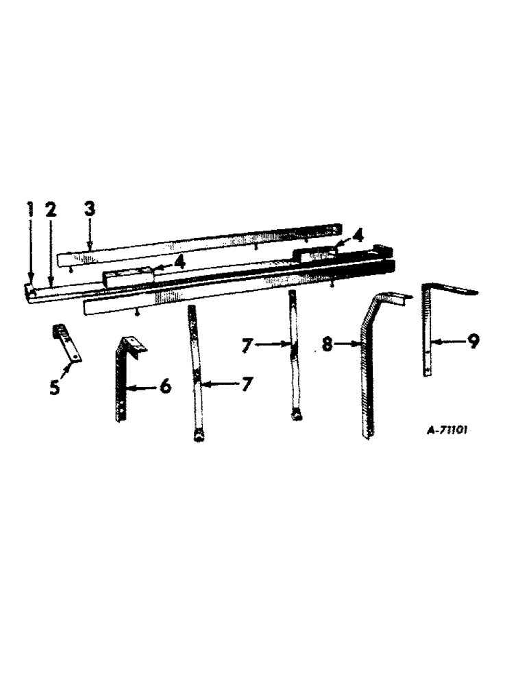 Схема запчастей Case IH 105 - (B-10) - KNIFE RACK ATTACHMENT 