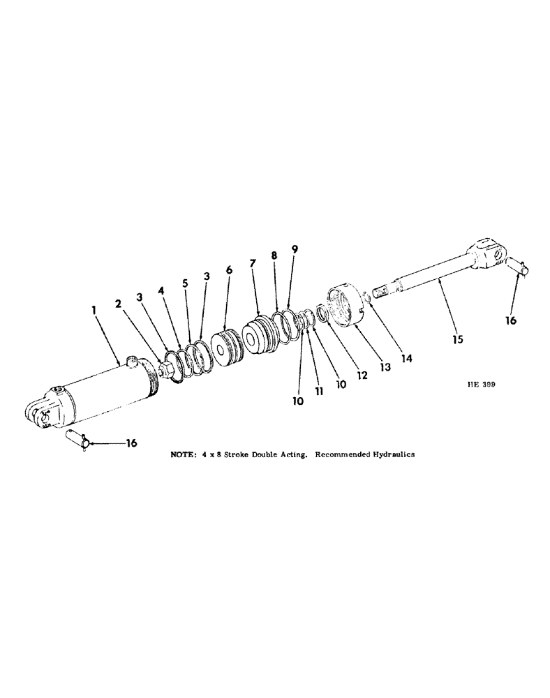 Схема запчастей Case IH 55 - (13-09) - REMOTE CONTROL HYDRAULIC CYLINDER 