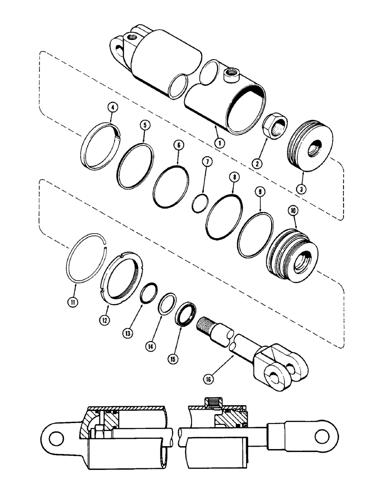 Схема запчастей Case IH WWC37-SERIES - (26) - T52243 CYLINDER, 3-1/2 INCHES X 8 INCHES 