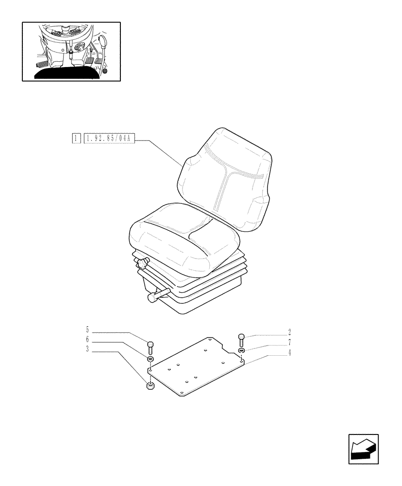 Схема запчастей Case IH JX1070N - (1.92.85/04) - (VAR.859) CASE SEAT WITH AIR SUSPENSION, SWITCH - W/CAB (10) - OPERATORS PLATFORM/CAB