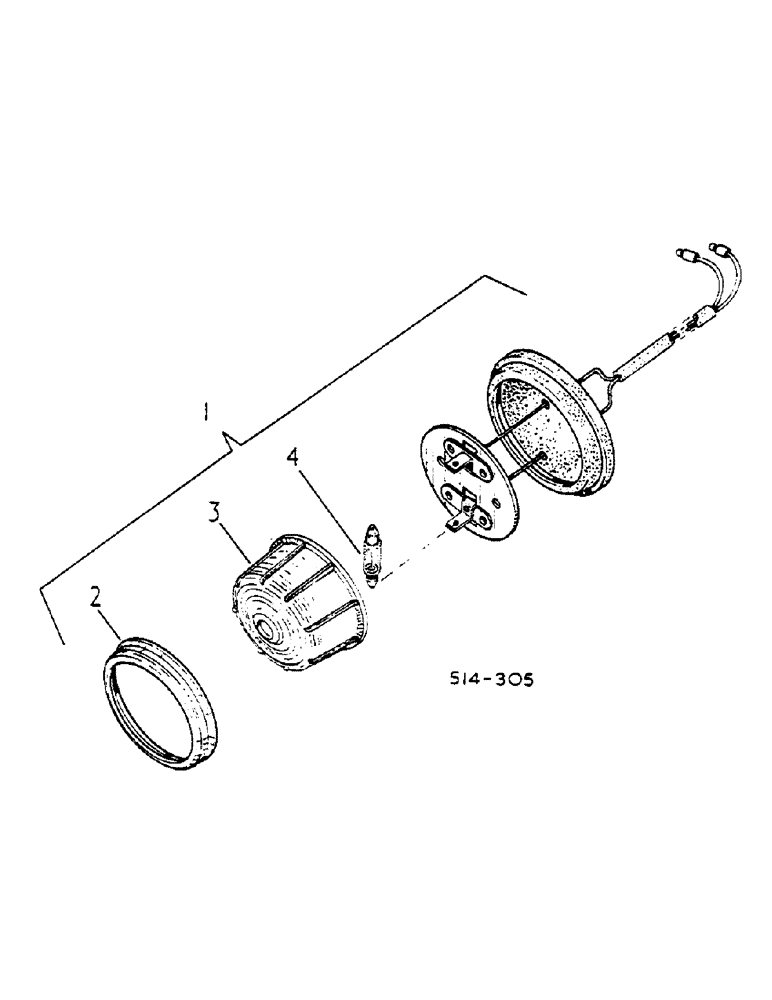 Схема запчастей Case IH HYDRO 84 - (08-026) - FENDER WIRING AND SIDE LIGHTS, TRACTORS WITH FLAT TOP FENDERS (06) - ELECTRICAL