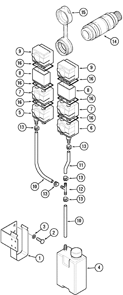 Схема запчастей Case IH MX100C - (08-32) - HYDRAULIC COUPLINGS AND COLLECTORS (08) - HYDRAULICS