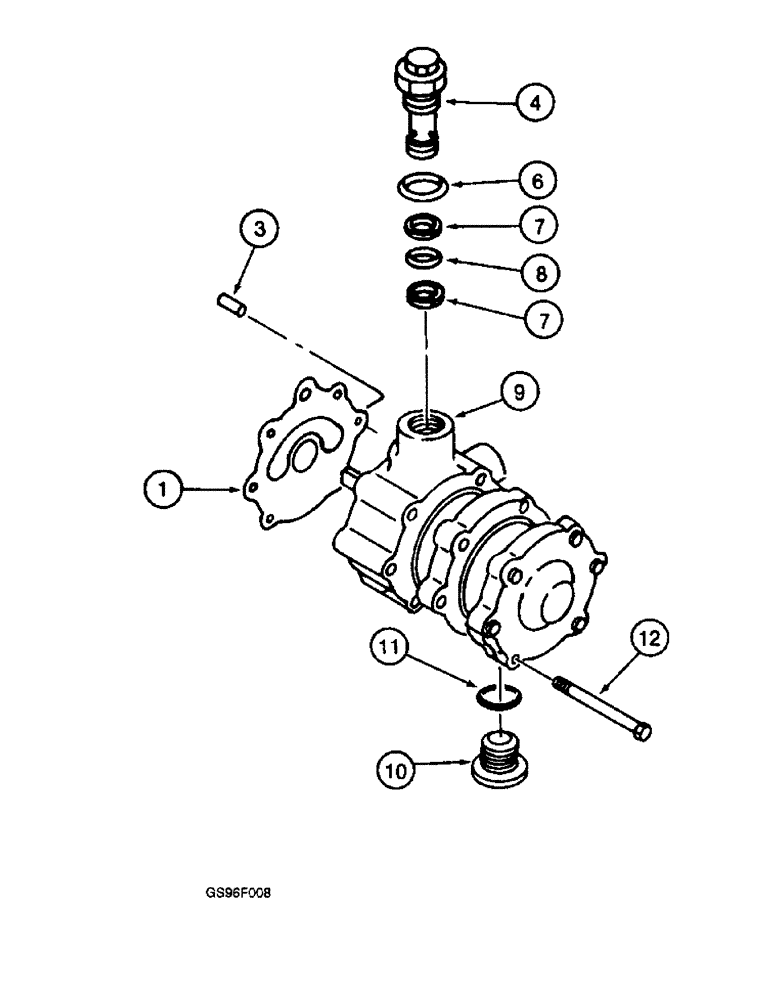 Схема запчастей Case IH 1800 - (6-24) - HYDROSTATIC PUMP, CHARGE PUMP (03) - POWER TRAIN