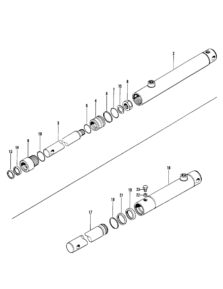 Схема запчастей Case IH 6000 - (8-28) - HYDRAULIC CYLINDERS, 21, 25 AND 30 FOOT HEADERS (08) - HYDRAULICS