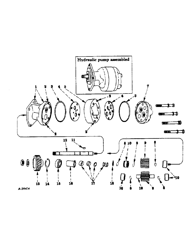 Схема запчастей Case IH 414 - (244) - HYDRAULIC PUMP, HYDRECO PRODUCT (35) - HYDRAULIC SYSTEMS