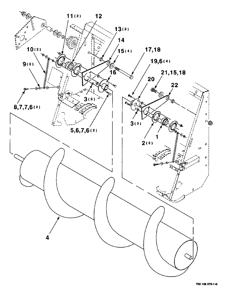 Схема запчастей Case IH 8750 - (4-02) - AUGER ASSEMBLY (58) - ATTACHMENTS/HEADERS