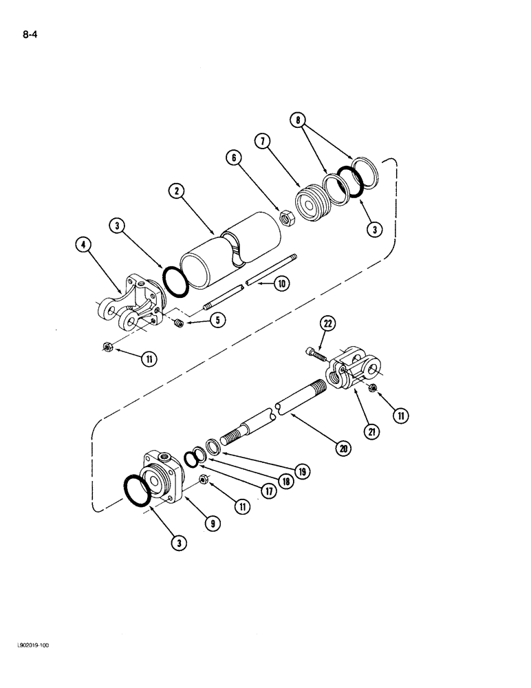 Схема запчастей Case IH 3205 - (8-4) - HYDRAULIC CYLINDER (08) - HYDRAULICS