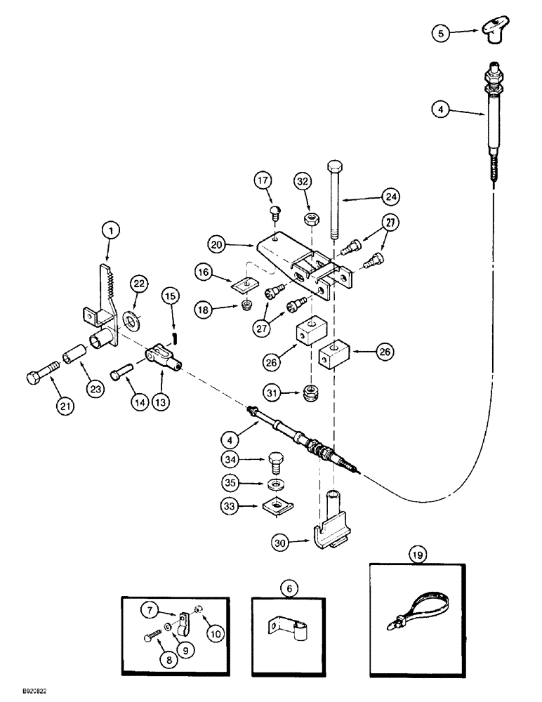 Схема запчастей Case IH 2044 - (7-18) - PARKING BRAKE AND CONTROLS, USED WITH MASTER BRAKES ON PAGE 7-7 AND 7-9 (5.1) - BRAKES