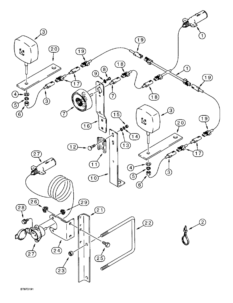 Схема запчастей Case IH 6100 - (4-2) - LIGHTING SYSTEM (04) - ELECTRICAL SYSTEMS