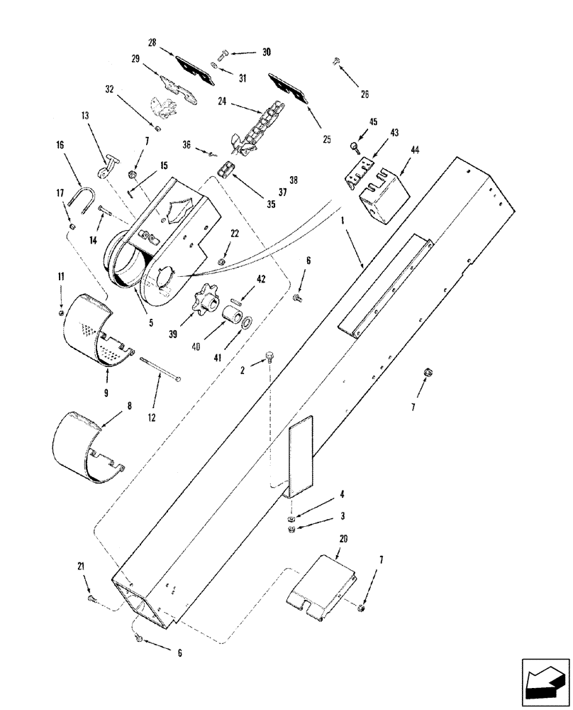 Схема запчастей Case IH 2588 - (74.140.03) - TAILINGS - ELEVATOR HOUSING AND CONVEYOR (74) - CLEANING